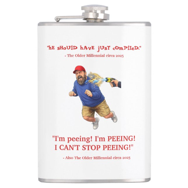 I Can't Stop Peeing! Flask (Front)