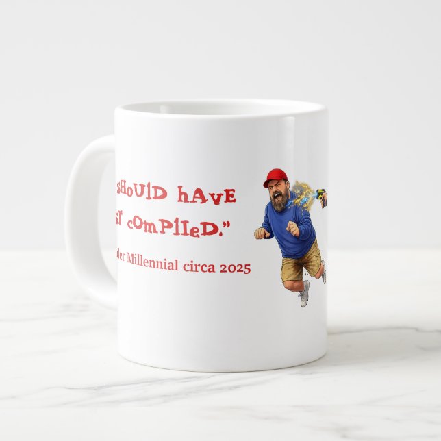 I Can't Stop Peeing! Giant Coffee Mug (Front Left)