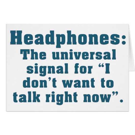 I Can't Talk Right Now Cards (Front Horizontal)