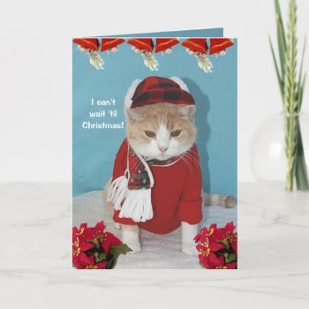 I Can't Wait 'til Christmas! Holiday Card by myrtieshuman at Zazzle