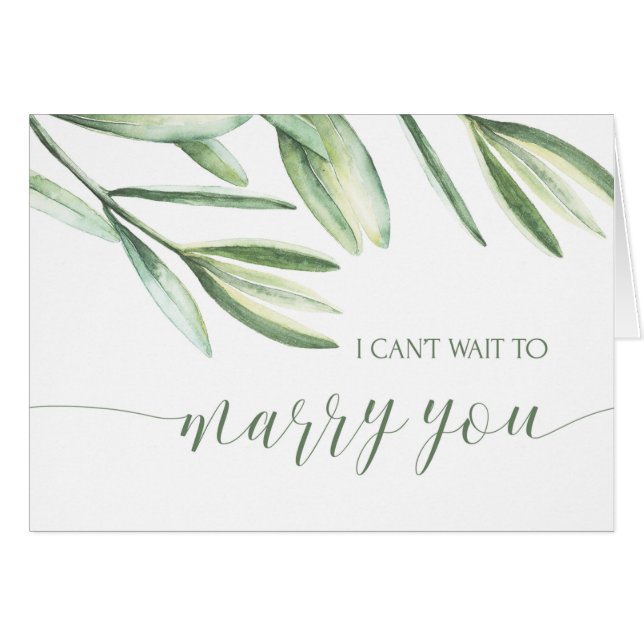 I Cant Wait to Marry You Wedding Card (Front Horizontal)