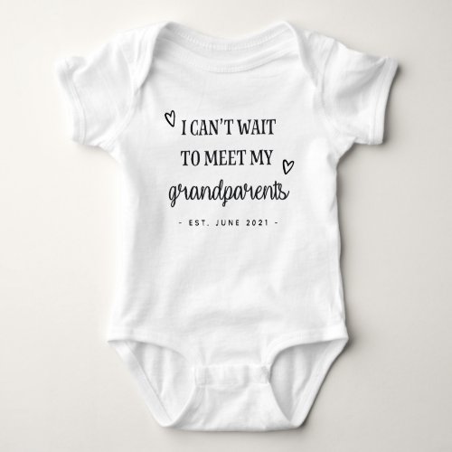 I cant wait to meet my grandparents baby bodysuit