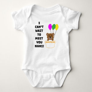 I CAN'T WAIT TO MEET YOU NANI BABY ANNOUNCEMENT BA BABY BODYSUIT