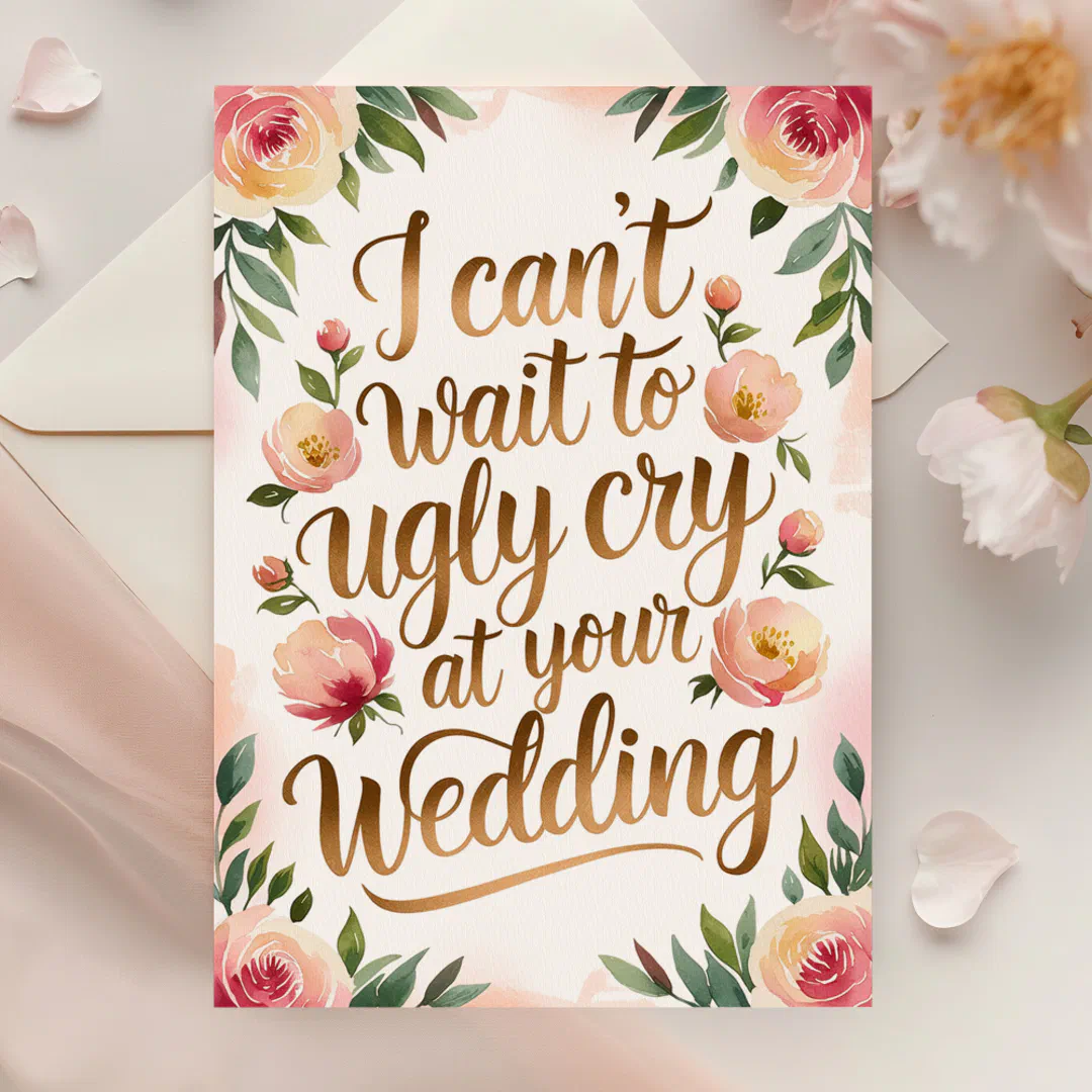 I Can't Wait To Ugly Cry At Your Wedding Card
