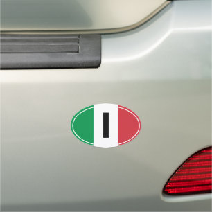 I Car Magnet & Italy / Italian travel sticker flag