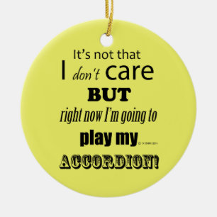 I Care Accordion Ceramic Ornament