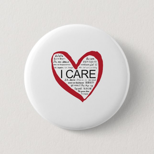 I CARE BUTTON (Front)