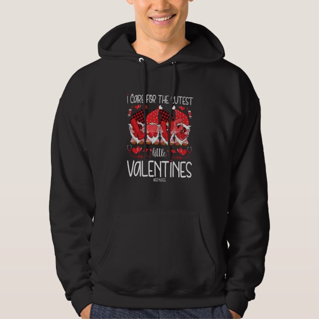 I Care For The Cutest Little Valentines Gnomes ER  Hoodie (Front)