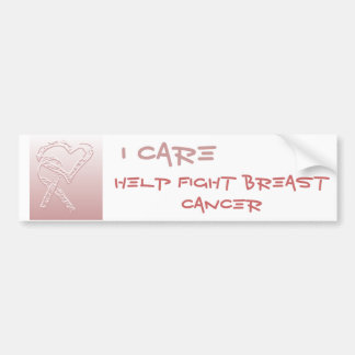 I Care -- Help Fight Breast Cancer Bumper Sticker