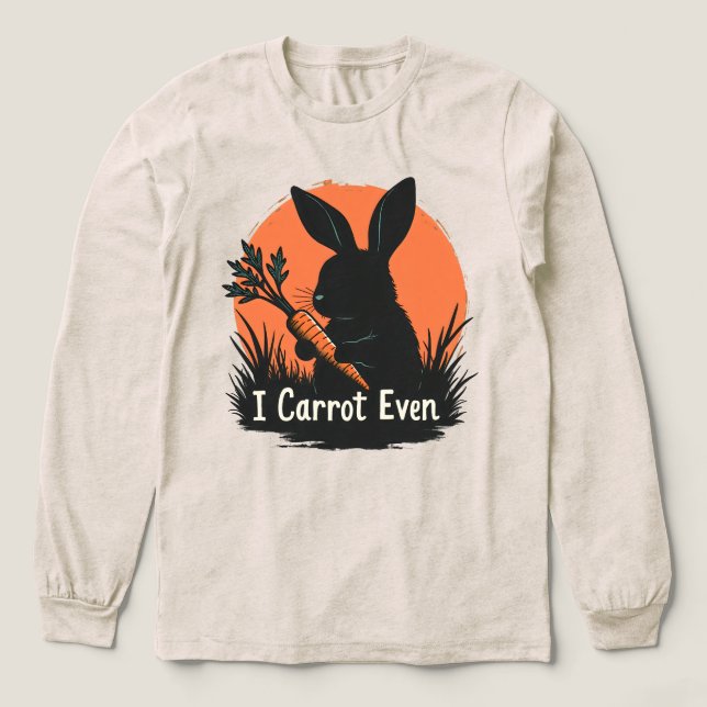 I Carrot Even Funny Bunny Rabbit Vegetable Pun Tri-Blend Shirt (Design Front)