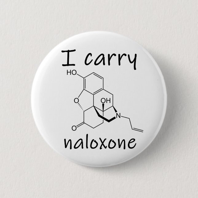 I carry naloxone  button (Front)