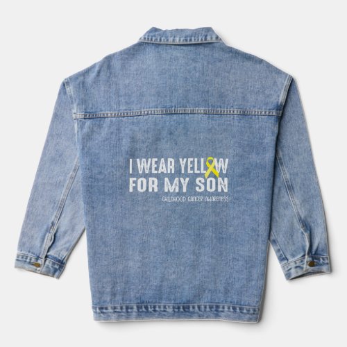 I carry yellow for my son childhood crabs  denim jacket