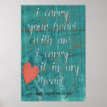 I Carry Your Heart With Me Poem Poster