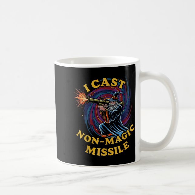I Cast Non-magic Missile Funny Wizard Parody Meme  Coffee Mug (Right)
