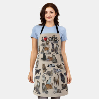 I ❤ Cats 😺 all-over-print Apron