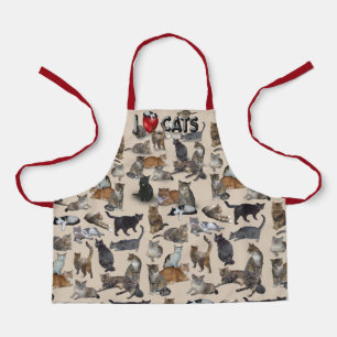 I ❤ Cats 😺 all-over-print Apron
