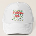 I Celebrate Both Christmas and Hanukkah Trucker Hat<br><div class="desc">I celebrate both! Menoras and Christmas wreaths are scattered around on this design that celebrates both Christmas and Hanukkah. Great for mixed religion families that celebrate the Festival of LIghts as well as the birth of Christ. Design is available on apparel for adults and children, as well as on bags,...</div>