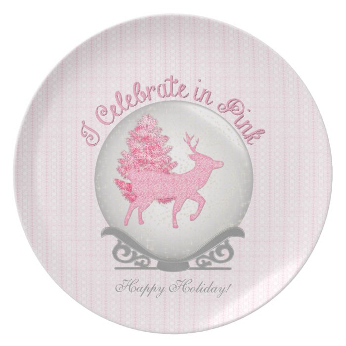 I Celebrate in Pink Dinner Plate