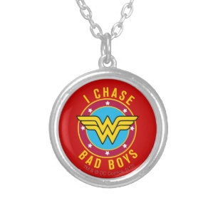 I Chase Bad Boys Silver Plated Necklace