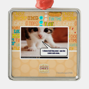 I chase bad fing awai metal ornament