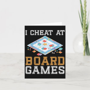 I Cheat At Board Game Funny Host Winner Cheater Ta Card