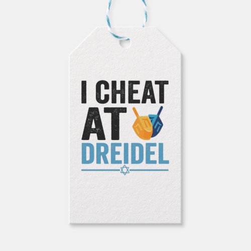 I Cheat at Dreidel Funny Jewish Game Holiday Gift Gift Tags