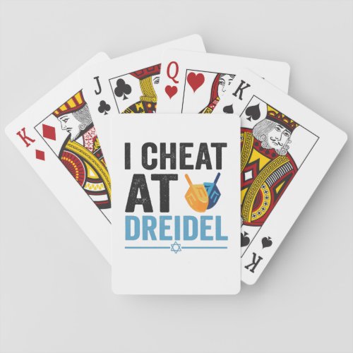 I Cheat at Dreidel Funny Jewish Game Holiday Gift Playing Cards