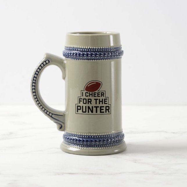 I Cheer for the Punter  Beer Stein (Left)