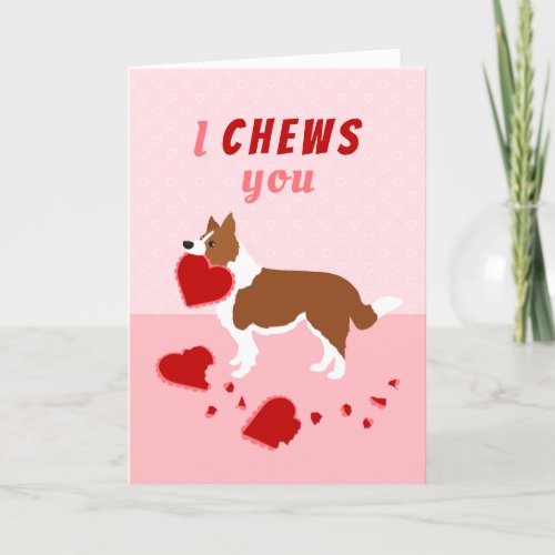 I Chews You Border Collie Valentines Day Holiday 