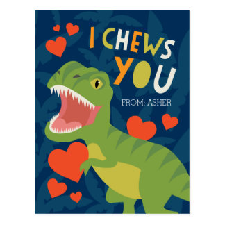 I Chews You! Classroom Valentine Postcard