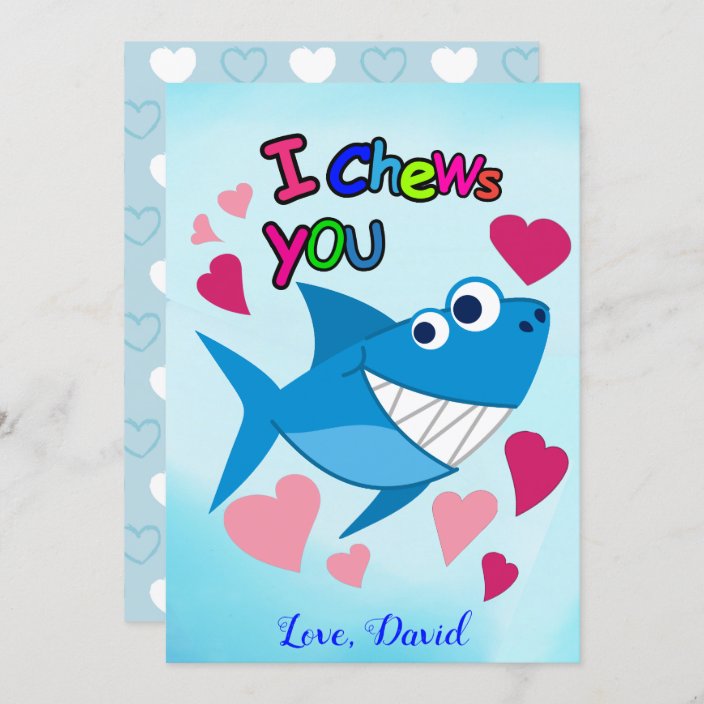 valentines day card shark valentines day card shark