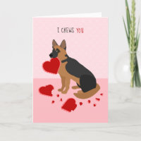 I Chews You German Shepherd Valentine's Day
