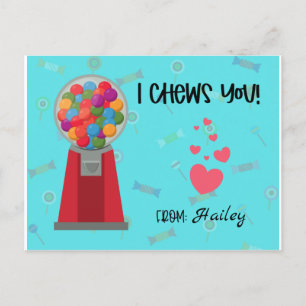 I Chews You Gumball Valentine's Day Card