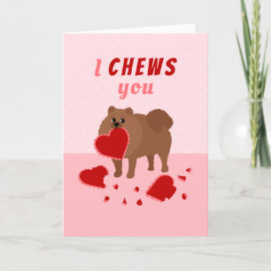 I Chews You Pomeranian Valentine's Day Holiday Car