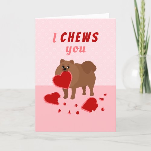 I Chews You Pomeranian Valentines Day Holiday Car