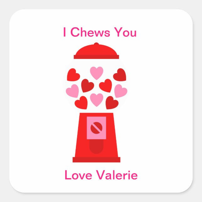 I Chews You Sticker Valentine Party Favor (Front)