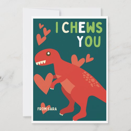 I Chews You Valentine Holiday Card