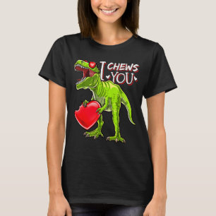 I Chews You Valentine T Rex Dinosaur Shirts Valent