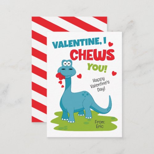 I Chews You Valentines Day Note Card
