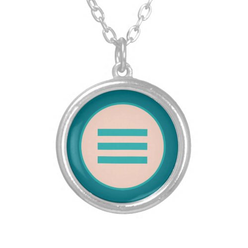 I Ching Heaven Trigram Qian Silver Plated Necklace