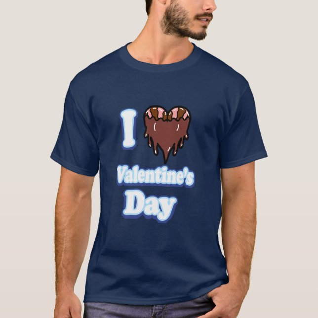 I chocolate dipped bacon heart Valentine's Day  T-Shirt (Front)