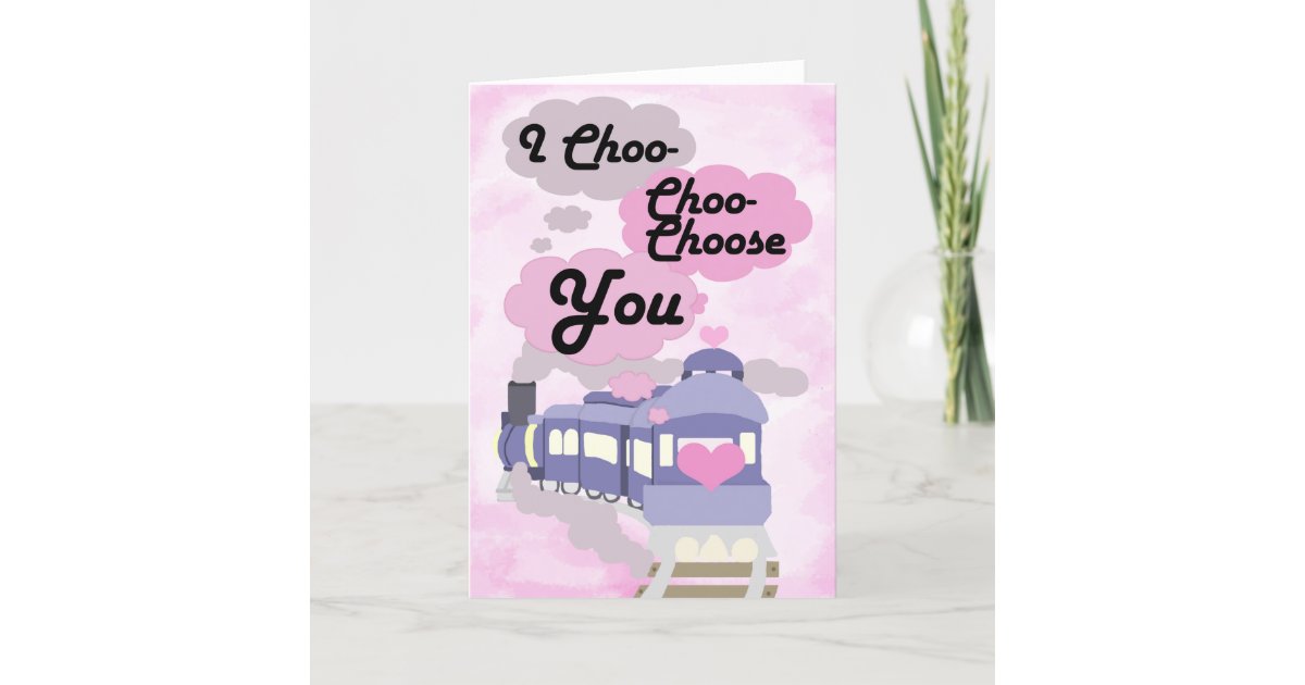I Choo Choo Choose You Holiday Card | Zazzle