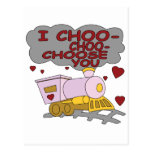 Choo Choo Train Valentine Postcard | Zazzle