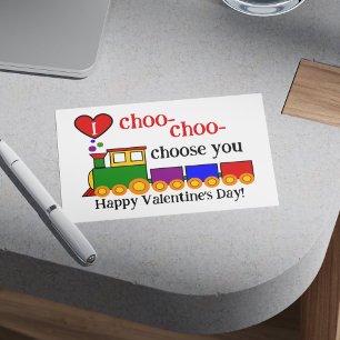 I Choo Choo Choose You Valentine's Day Kid's Class Note Card