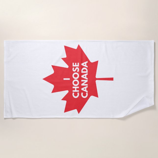I Choose Canada Beach Towel (Front)