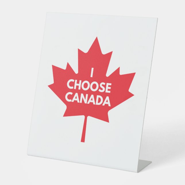 I Choose Canada Gift Bag Pedestal Sign (Front)