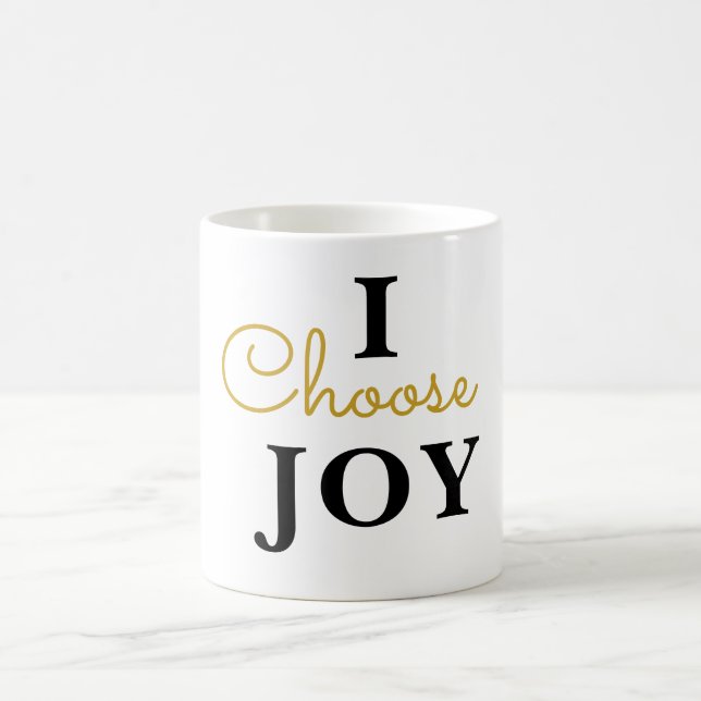 I Choose Joy Minimalist Coffee Mug | Modern Inspir (Center)