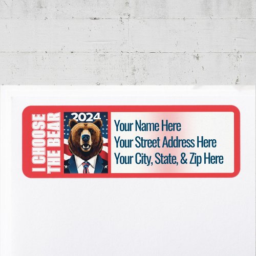 I Choose The Bear 2024 Womens Rights Strike Label
