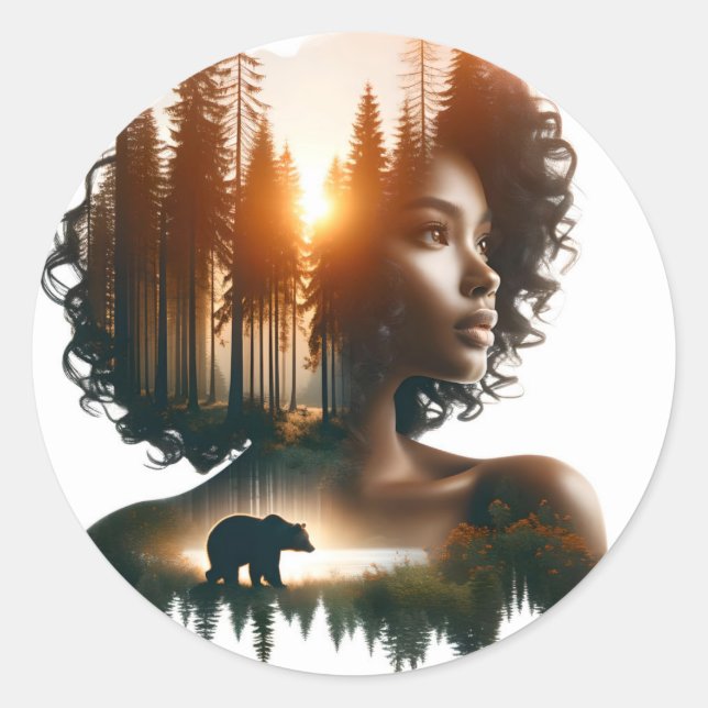 I Choose the Bear Classic Round Sticker (Front)