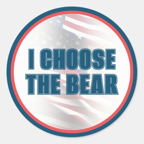 I Choose The Bear National Womens Rights Strike Classic Round Sticker